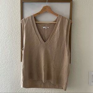 Reformation Maison Relaxed Sweater Vest Neutral Boxy fit Small